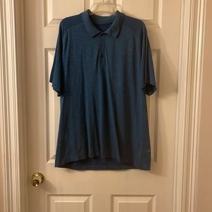 Mens lululemon polo shirt blue